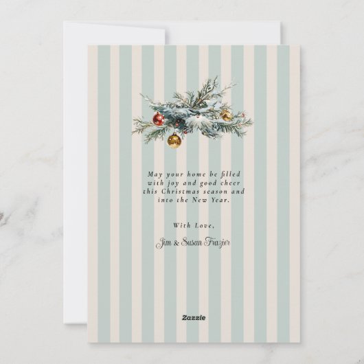 Elegant Christmas Tree in Porcelain Pot シーズンカード (裏面)