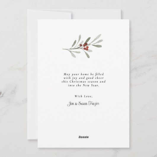 Elegant Christmas Tree in Porcelain Pot シーズンカード (裏面)