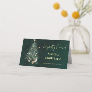 Elegant Christmas Tree Loyalty Card! ロイヤリティカード