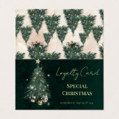 Elegant Christmas Tree Loyalty Card! 名刺 (外部フラット)