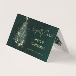 Elegant Christmas Tree Loyalty Card! 名刺