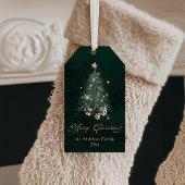 Elegant Christmas Tree Merry Christmas ギフトタグ