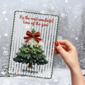 Elegant Christmas tree non photo green blue アクリル招待状