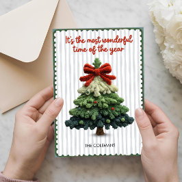 Elegant Christmas tree non photo green blue シーズンカード