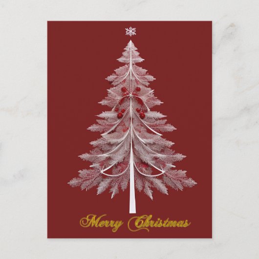 ✨ Elegant Christmas Tree Ornaments Festive Holiday ポストカード (正面)