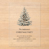 Elegant Christmas Tree Party  アクリル招待状 (正面)