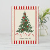 Elegant Christmas Tree Party Holiday Card シーズンカード (スタンド正面)