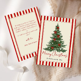 Elegant Christmas Tree Party Holiday Card シーズンカード