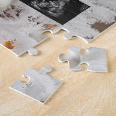 Elegant Christmas tree pregnancy announcement ジグソーパズル (側面)