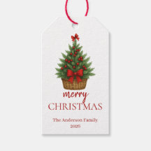 Elegant Christmas Tree – Red Ribbon 