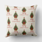 Elegant Christmas Tree – Red Ribbon  クッション (裏面)