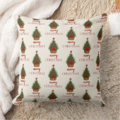 Elegant Christmas Tree – Red Ribbon  クッション (ブランケット)