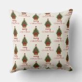 Elegant Christmas Tree – Red Ribbon  クッション (裏面)