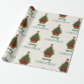 Elegant Christmas Tree – Red Ribbon  ラッピングペーパー (アンロールド)