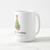 Elegant Christmas Tree with Red Bow & Presents -  コーヒーマグカップ (正面右)