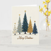 Elegant Christmas Trees Greeting Card カード (黄色い花)
