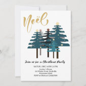 Elegant Christmas Trees Holiday Party 招待状 (正面)