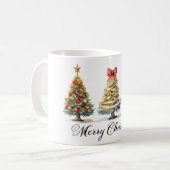 Elegant Christmas Trees – Holiday Season コーヒーマグカップ (正面左)