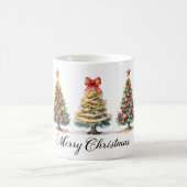 Elegant Christmas Trees – Holiday Season コーヒーマグカップ (中央)