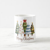 Elegant Christmas Trees – Holiday Season Design コーヒーマグカップ (中央)
