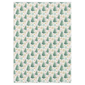 Elegant Christmas trees red green gold tablecloth テーブルクロス (正面)