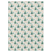 Elegant Christmas trees tablecloth candy cane art テーブルクロス (正面)