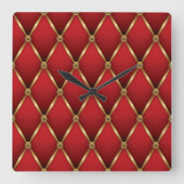 Elegant Christmas Wall Clock – Festive Winter Time スクエア壁時計 (正面)