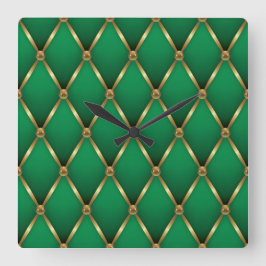 Elegant Christmas Wall Clock – Festive Winter Time スクエア壁時計