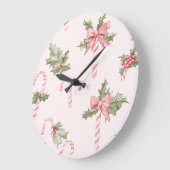 Elegant Christmas Wall Clock – Festive Winter Time ラージ壁時計 (傾斜)