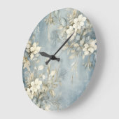 Elegant Christmas Wall Clock – Festive Winter Time ラージ壁時計 (傾斜)