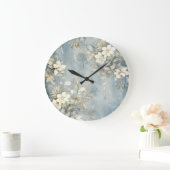 Elegant Christmas Wall Clock – Festive Winter Time ラージ壁時計 (ホーム)