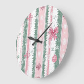 Elegant Christmas Wall Clock – Festive Winter Time ラージ壁時計 (傾斜)