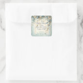 Elegant Christmas Watercolor Botanical スクエアシール (バッグ)