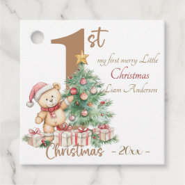 Elegant Christmas Watercolor Botanical フェイバータグ