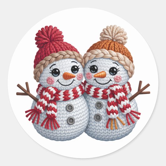 Elegant Christmas Watercolor Botanical  ラウンドシール (正面)