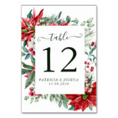Elegant Christmas Wedding Table Number Card テーブルナンバー (裏面)