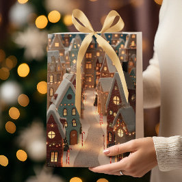 Elegant Christmas Whimsical Village | Gift Bag ミディアムペーパーバッグ