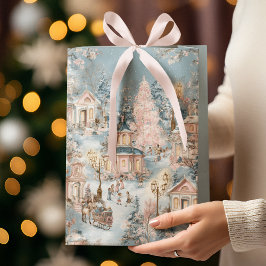 Elegant Christmas Whimsical Village | Gift Bag ミディアムペーパーバッグ