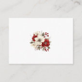 Elegant Christmas Winter Floral エンクロージャーカード (裏面)