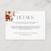 Elegant Christmas Winter Floral エンクロージャーカード (正面)