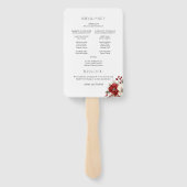 Elegant Christmas Winter Floral ハンドファン (裏面)