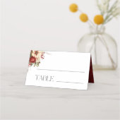 Elegant Christmas Winter Floral プレイスカード (正面)