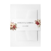 Elegant Christmas Winter Floral 招待状ベリーバンド (正面例)