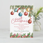 Elegant Christmas Winter Tree シーズンカード (スタンド正面)