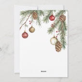 Elegant Christmas Winter Tree シーズンカード (裏面)