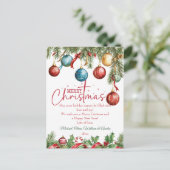 Elegant Christmas Winter Tree Holiday Card シーズンポストカード (スタンド正面)