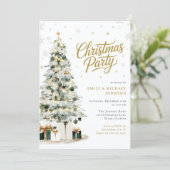 Elegant Christmas Winter Tree Party 招待状 (スタンド正面)