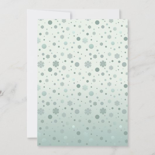 Elegant Christmas Winter Wedding 招待状 (裏面)