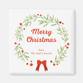 Elegant Christmas wreath and stars マグネット (正面)