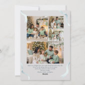 Elegant Christmas Wreath Bow Photo Custom シーズンカード (裏面)